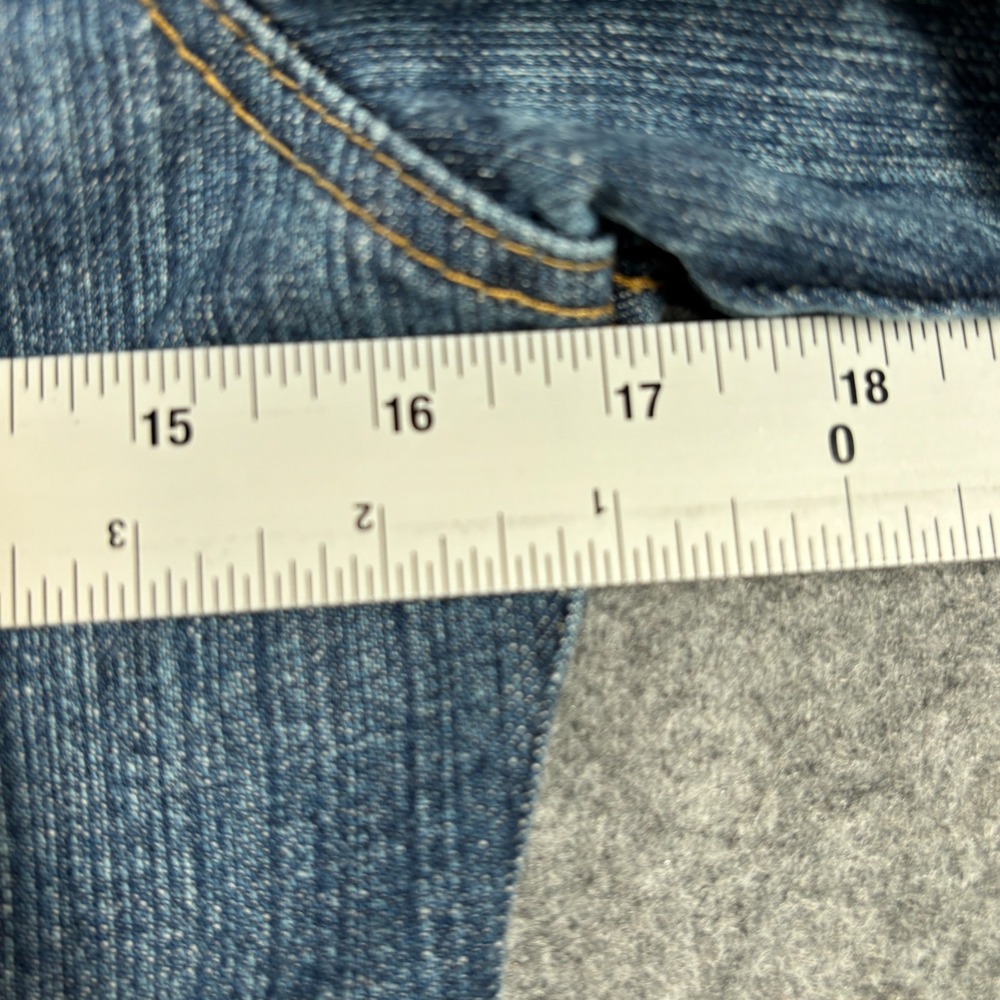 Bitten Denim Jacket Womens Medium Blue SJP Sarah Jessica Parker Trucker Jean - Picture 9 of 12